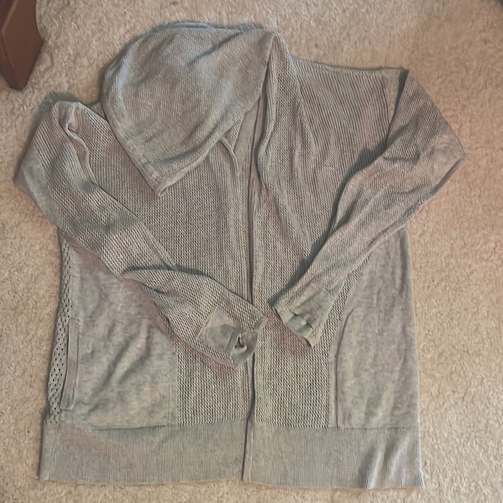 Lululemon gray hooded short cardigan